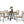 Tate - Round Dining Table With Cream Color Upholstered Chairs (Set of 5) - Oak Finish