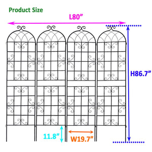 Metal Garden Rustproof Trellis For Climbing Plants Outdoor Flower Support