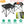 2Pcs Foldable Camping Table Portable Picnic Table Lightweight Travel Desk with 2 Cup Holders/Table Carrying Bag