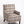 Upholstered Accent Chair with Brown Linen Fabric and Nailhead Trim
