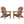 SoliWood Wooden Outdoor Folding Adirondack Chair Set of 2