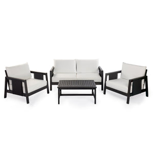 Outdoor Club Chair with Acacia Wood Frame