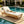 Light Teak Acacia Wood Chaise Lounge Set: 1 Frame + 1 Cushion
