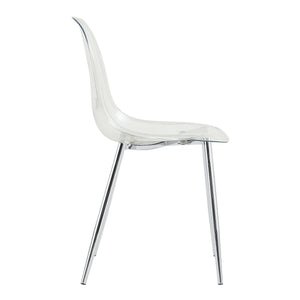 Modern Minimalist Transparent Dining Chair - 6-Piece Set