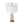 D15x26.7' White and Gold Alabaster Slab Table Lamp