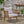 Outdoor Club Chair with Curved Backrest and Frame - White