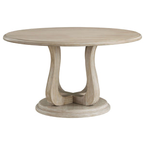 Rodota - 5 Piece Round Dining Table Set With Upholstered Chairs - White Washed