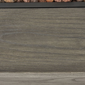 Transitional Rectangular Outdoor Propane Fire Pit With 50,000 BTU