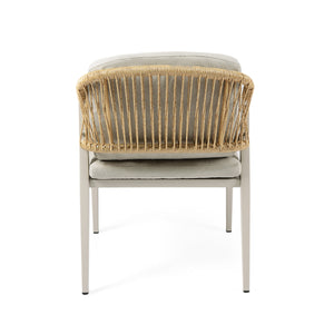Outdoor Dining Chair Set of 2, Wicker Rattan Woven Patio Chairs