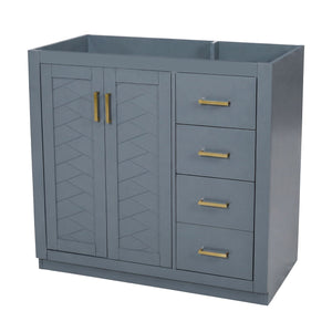 Retro Style Bathroom Vanity, 3 Drawers & Soft Closing Doors