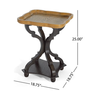 End Table (Natural + Black)