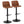 Toriano - Contemporary Adjustable Bar Stool With Rounded T Footrest (Set of 2)
