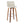 Toriano - Contemporary, Fixed Height Barstool Swivel & Round Footrest (Set of 2)