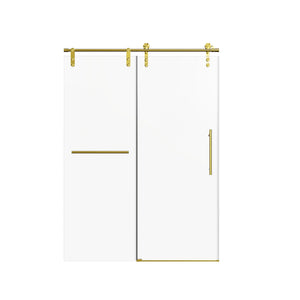 Frameless Single Sliding Shower Doors With Towel Rail & Handle