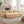 3-Seater Soft Plush Fabric Sofa With Movable Ottoman