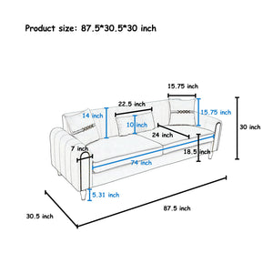 FX-P11-CW 3-Seater Sofa for Living Room