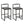 Elegant Bar Stool Set With Backrest And Footrest, Counter Height (Set of 2)