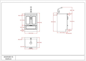 Cardinal - Laundry Cabinet With Faucet And Sink - White - Wood