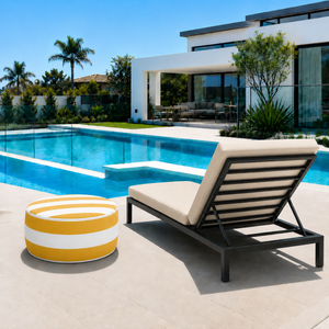 2 Pack Outdoor Inflatable Ottoman 21"x21"x9"