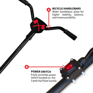PRE ORDER: 30" Battery-Powered Portable Power Trowel with 18ft Bull Float Handle - TRAPSKI