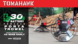 PRE ORDER: 30" Battery-Powered Portable Power Trowel with 18ft Bull Float Handle - TRAPSKI
