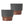 The HC Companies 3in Sprite Succulent Planter Pot, Faux Concrete Copper (2 Pack)