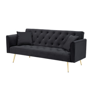 71-inch Foldable Double Sofa with American Retro Style