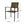 Vermilion Outdoor Dining Chair With Vertical Slat And Wooden Arm