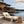 Modern Acacia Wood Outdoor Chaise Lounge with Beige Cushion
