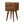 Soli Wood Mini Chestnut Curved Nightstand, 2-Drawers