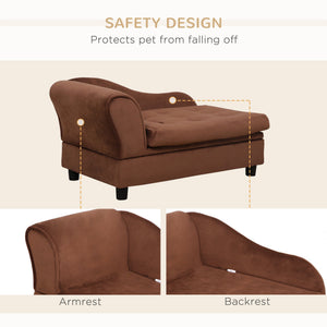 PawHut Luxury Fancy Dog Bed for Small Dogs with Hidden Storage