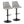 Gianna - Mid Century Modern Adjustable Barstool, Swivel With Rounded T Footrest (Set of 2)