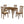Liandra - 5 Piece Dining Set - Chestnut