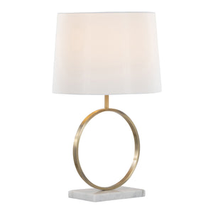 Moon - Contemporary Table Lamp - White / Gold