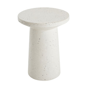 Terrazzo Outdoor Side Table - White