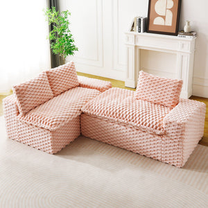 Modular Sofa, Convertible Twin Seat With Chaise Lounge