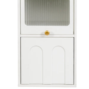 70.87" H Tall Bathroom Storage Cabinet with 1 Door and 2 Drawers