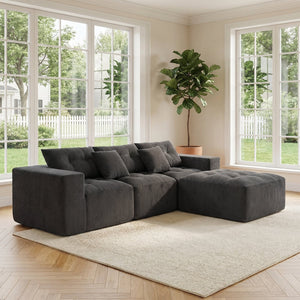 101" L-Shaped Modular Compression Sofa