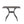 Arch Mesh Dining Table With Lightweight Frame - Black