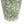 7.7x7.7x14.6' White Ceramic Flower Vase with Green Floral Pattern