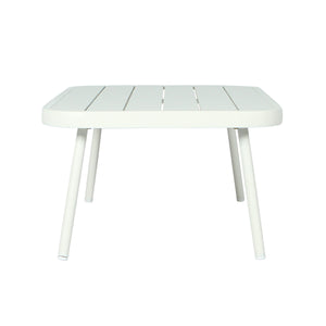 Mariano Steel Loveseat and Table, Off White & Grey