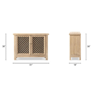 Arden - 2 Door Accent Storage Cabinet - Natural