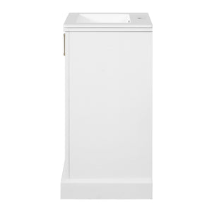 Bathroom Vanity With Sink, Soft Close Door, Adjustable Shelf, Freestanding Single Unit - White