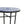 Patio Side Table, Blue+Black