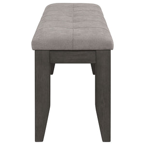Erskin - Upholstered Dining Bench With Button Tufted Cushion - Dark Gray