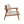 29.5' Mid-Century Modern Acacia Wood Outdoor Club Chair