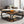 Square Coffee Table With Storage Shelf, 2 Tier For Living Room - Brown / Black