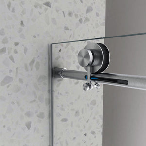 6063 Brushed Nickel Frameless Shower Door