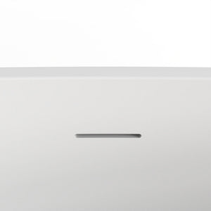 Solid Surface Soaking Freestanding Bathtub For Bathroom - Matte White