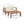 2 Piece Patio Set With Open-Back Loveseat And Coffee Table - Beige / Brown
